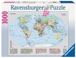Jigsaw Puzzles, POLITICAL WORLD MAP 1000PC
