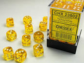 Trans Yellow/White D6 36 Pack