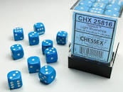Products, 12mm D6 Blue/White 36 Dice