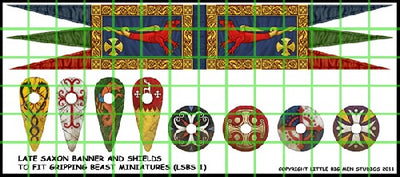 Miniatures, Saxon Banner & Shield Transfers