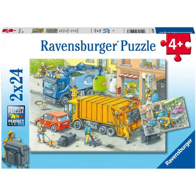 Jigsaw Puzzles, Working Trucks 2x24PC