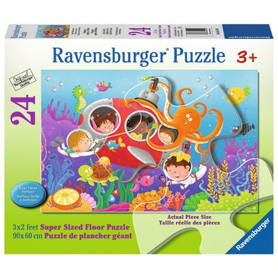 Kid's Jigsaws, Ravensburger Supersize Floor Puzzle Deep Diving Friends 24pc)