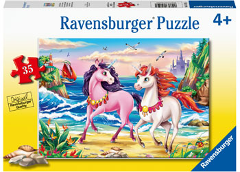 Kid's Jigsaws, Ravensburger - Beach Unicorns Puzzle 35pc