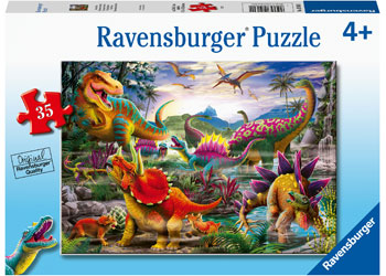 Kid's Jigsaws, Ravensburger - T-Rex Terror Puzzle 35pc