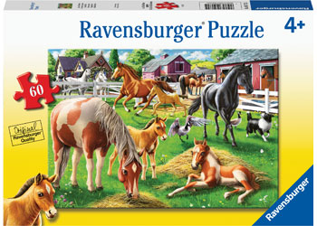 Kid's Jigsaws, Ravensburger - Happy Horses Puzzle 60pc