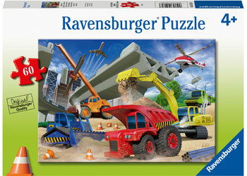 Kid's Jigsaws, Ravensburger - Construction Trucks Puzzle 60pc