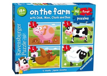 Jigsaw Puzzles, On the Farm my First PZ 2-5PC