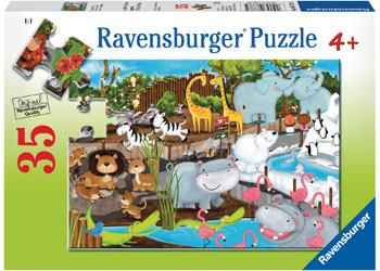 Kid's Jigsaws, Ravensburger - Day at the Zoo Puzzle 35 pieces