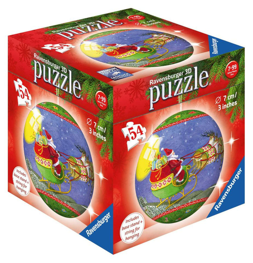 3D Christmas Bauble Puzzle: Santa's Sleigh - 54pc